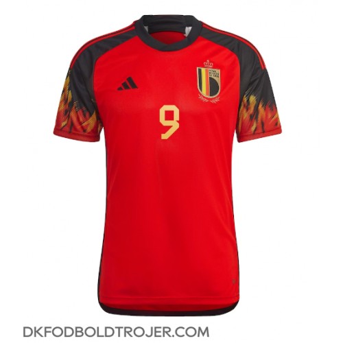 Billige Belgien Romelu Lukaku #9 Hjemmebane Fodboldtrøjer VM 2022 Kortærmet